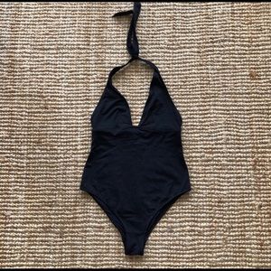Black halter neck swimsuit - SIZE 8